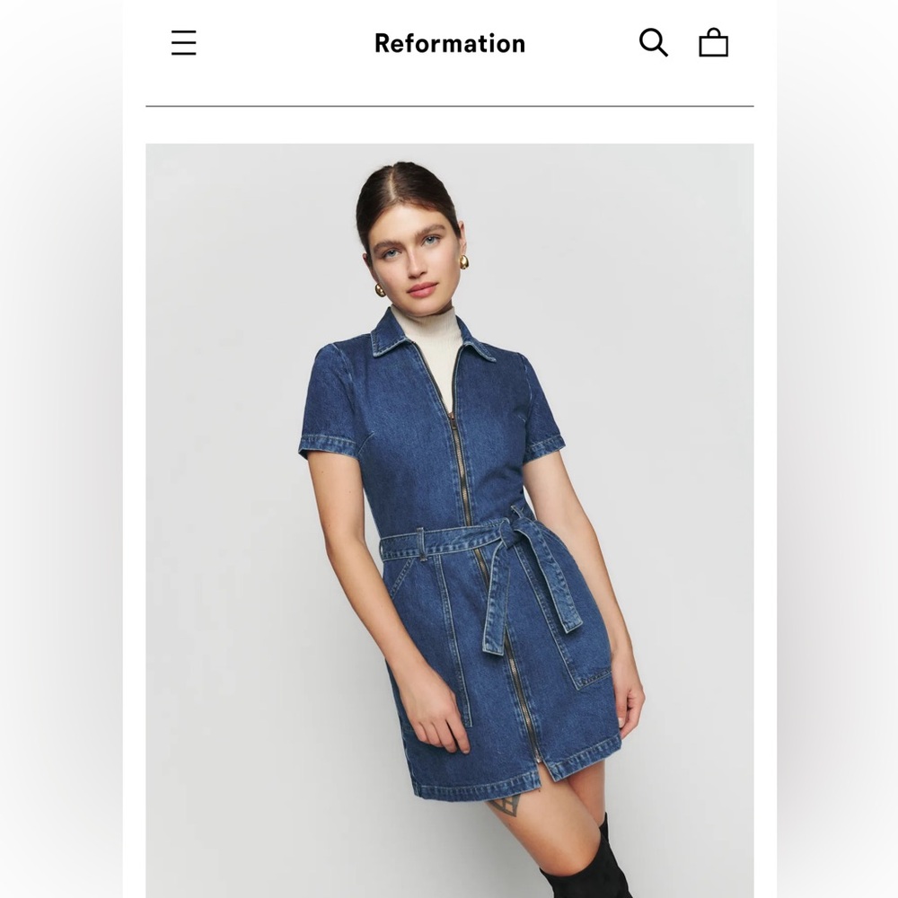 Reformation Cassidy Denim Dress